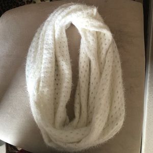 Really soft white infinity scarf
