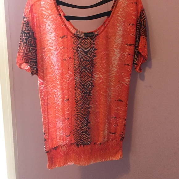 Orange and black shirt