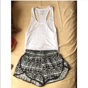 Pair of shorts and a crop top