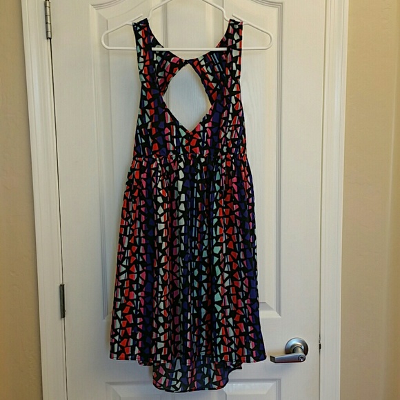 Roxy hi low dress with keyhole back