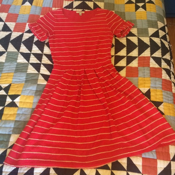 Scalloped Stripes Dress