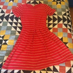 Scalloped Stripes Dress