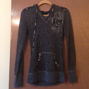 Size Medium Miss Me embellished hooded sweatshirt