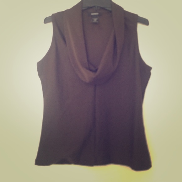 Draped neck sleeveless tank