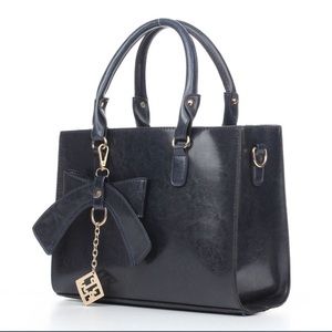 leather satchel purse (available in red)