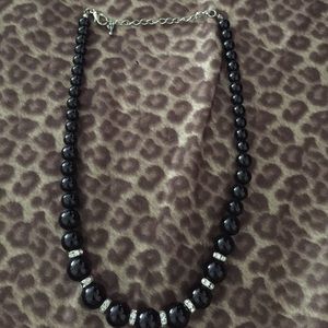 Black pearls necklace