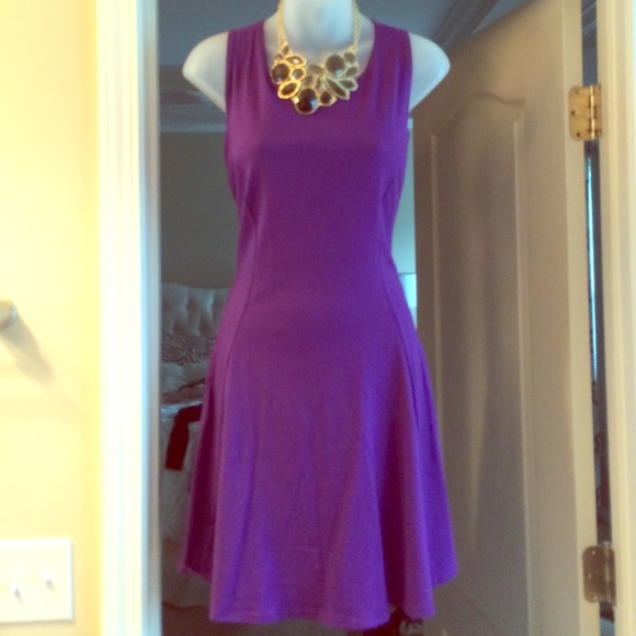 Purple cotton skater dress No Trades