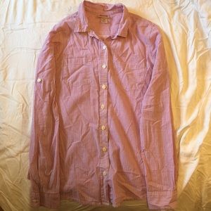 Pin striped long sleeve button up shirt