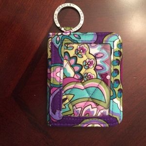 Vera Bradley keychain ID badge/wallet