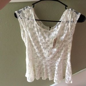 Cream/White Lace American Eagle Tank NEW WITH TAGS