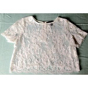 Forever 21 Cream Lace Top NWOT