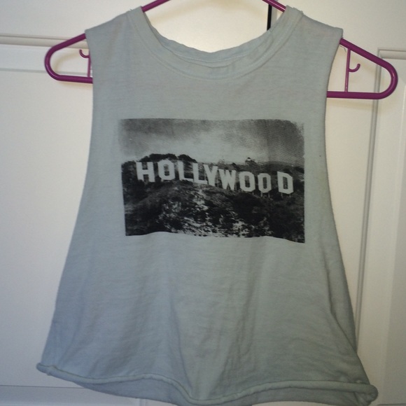 Light blue "HOLLYWOOD" tank