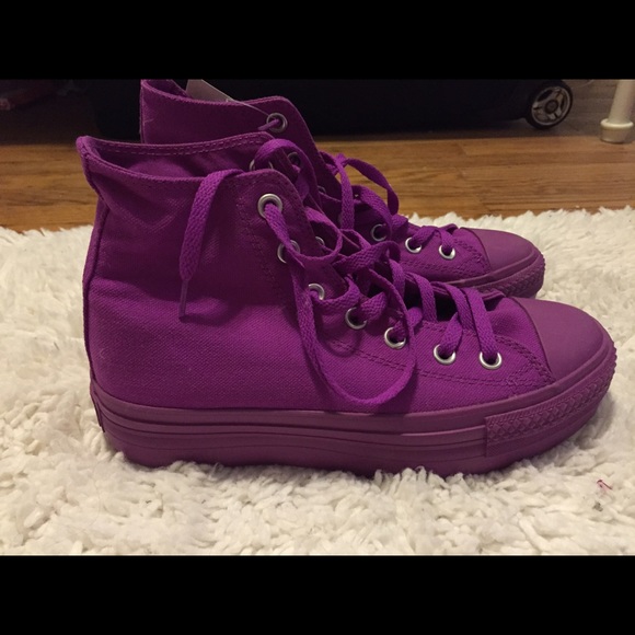 Converse Shoes - Platform Converse Purple Size 8 NWOT