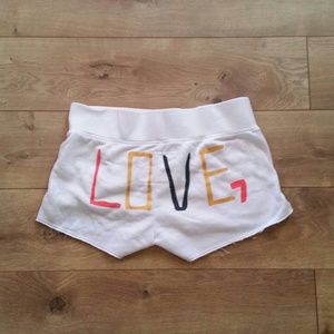 White graphic Seven shorts