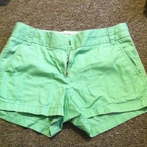 J Crew chino shorts in green mint