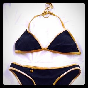 H&M Gold & Black Bikini.  Never Worn