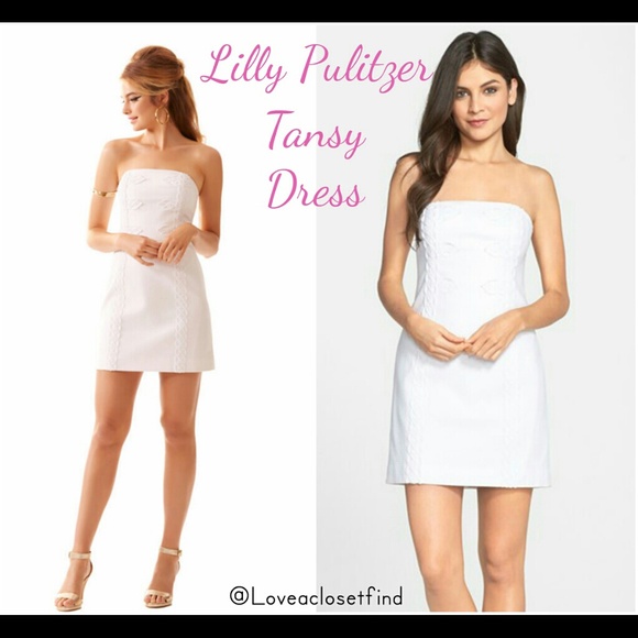 NWT Lilly Pulitzer Tansy White Strapless Dress