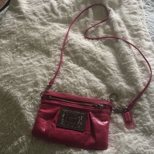 Coach poppy purse clutch/ sling purse