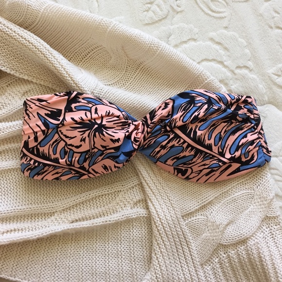 Zara Other - Zara tropical print bandeau swim top