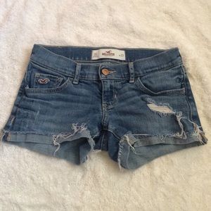Low Rise Dark Wash Hollister Denim Shorts