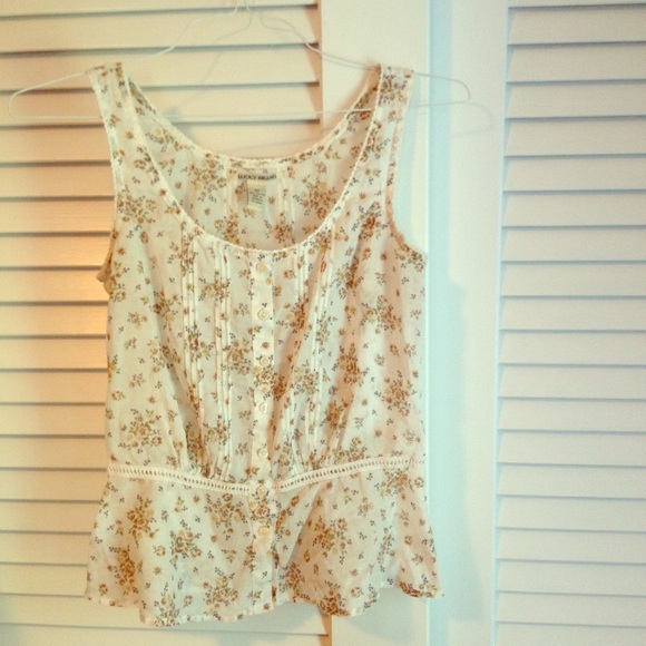 Lucky Brand Peplum Vintage Floral Tank
