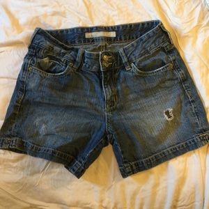 Distressed Jean shorts