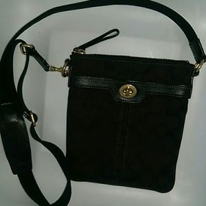 Coach signature cross body purse