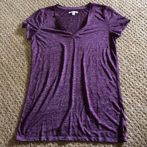 Plum Colored V-neck T-shirt
