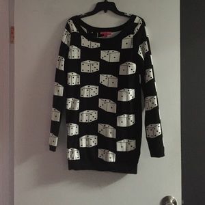 Betsey Johnson sweater dress/tunic style szL