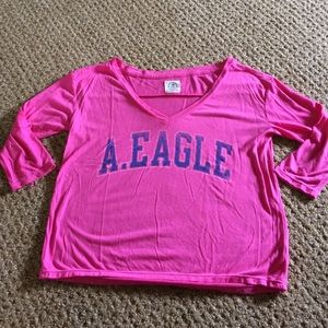 American Eagle 3/4 sleeve V-neck vintage T-shirt