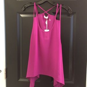 Purple strappy tank