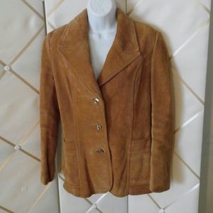 Camel color leather jacket