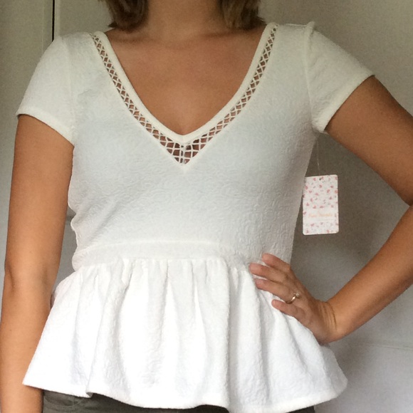 White Free People Blouse - Picture 3 of 4