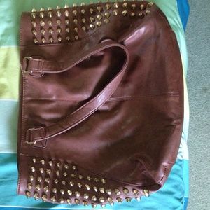 Large brown tote bag