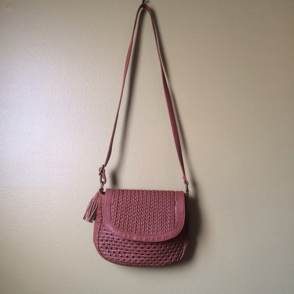 Brown Woven Ecotè Messenger Bag