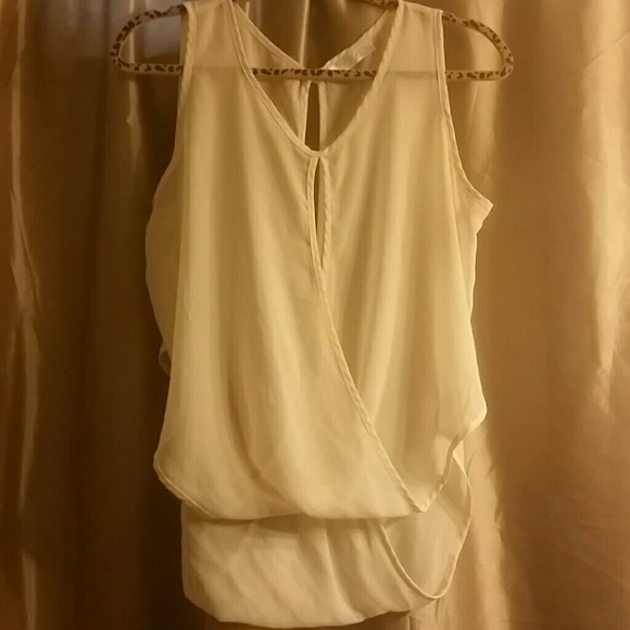 Drapped sheer blouse