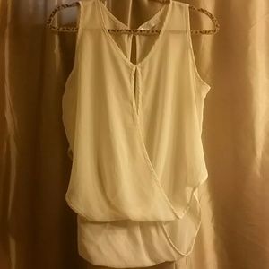 Drapped sheer blouse