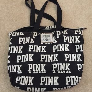 PINK**VICTORIA'S SECRET Black&White Tote Bag! 😍