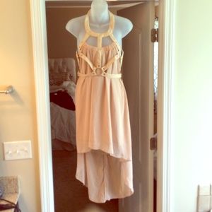 Exposed back bondage dress. No Trades