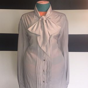 SOLD Grey (Polyester) Blouse