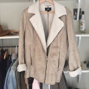 H&M Sherling Moto Jacket