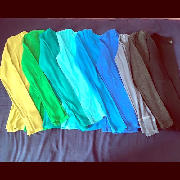 ‼️9 Long Sleeve Tees - Varying Colors and Brands