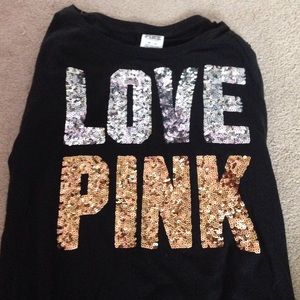 pink long sleeve shirt