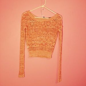 Orange white holy sweater
