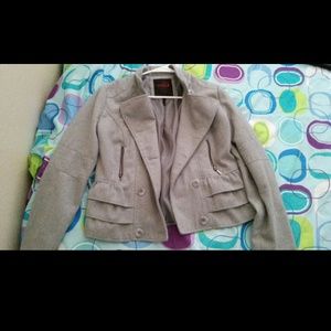 A light grey colored coat!