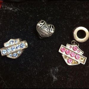 3 Authentic Harley Charms 🍃