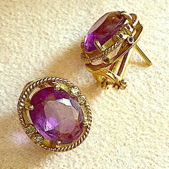 Vintage Jewelry - SOLD💠  VINTAGE 22k gold Gold diamond and amethyst