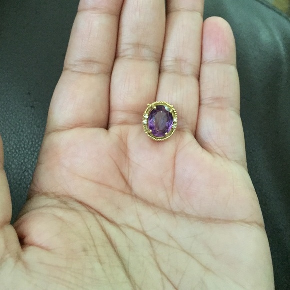 SOLD💠  VINTAGE 22k gold Gold diamond and amethyst - Picture 4 of 4