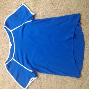 Blue Ella moss silk top