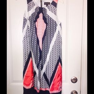 Dana Buchman red white and blue dress